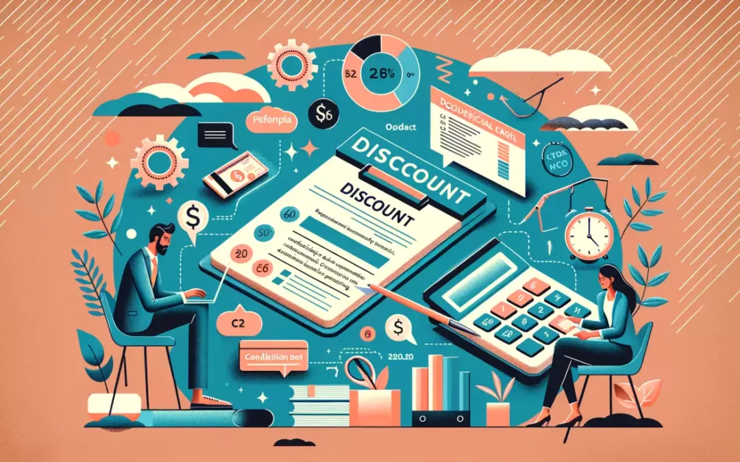 Illustration sur le processus d'escompte bancaire pour financement rapide des entreprises.
