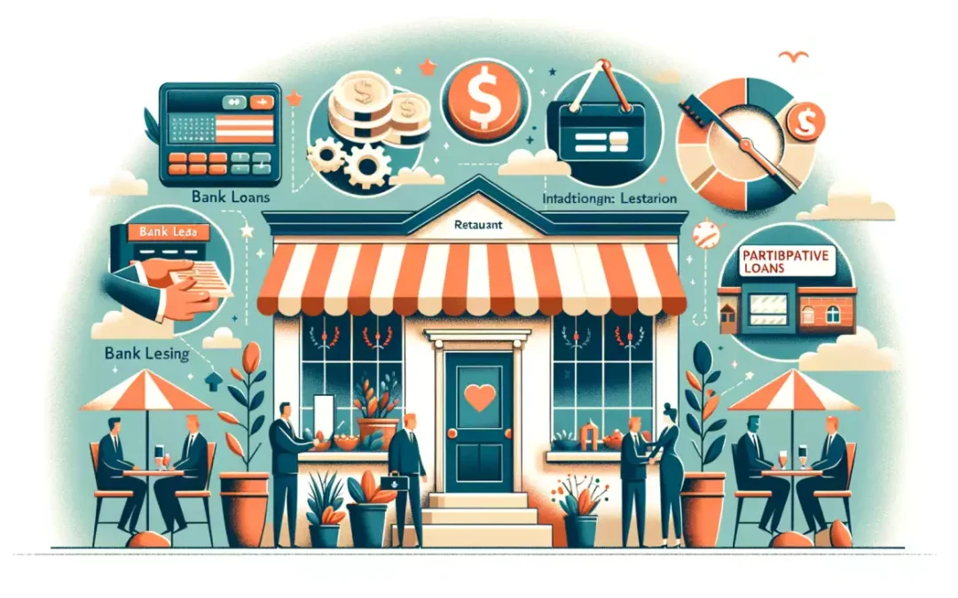 Financement de restaurant traditionnel : prêts bancaires, leasing, prêts participatifs pour entrepreneurs.