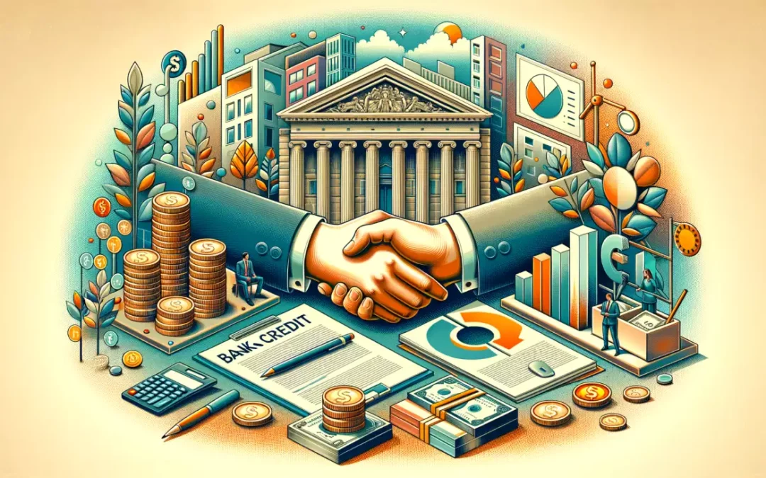 Handshake illustrant le crédit bancaire pour entreprises : solutions de financement immobilier et commercial.